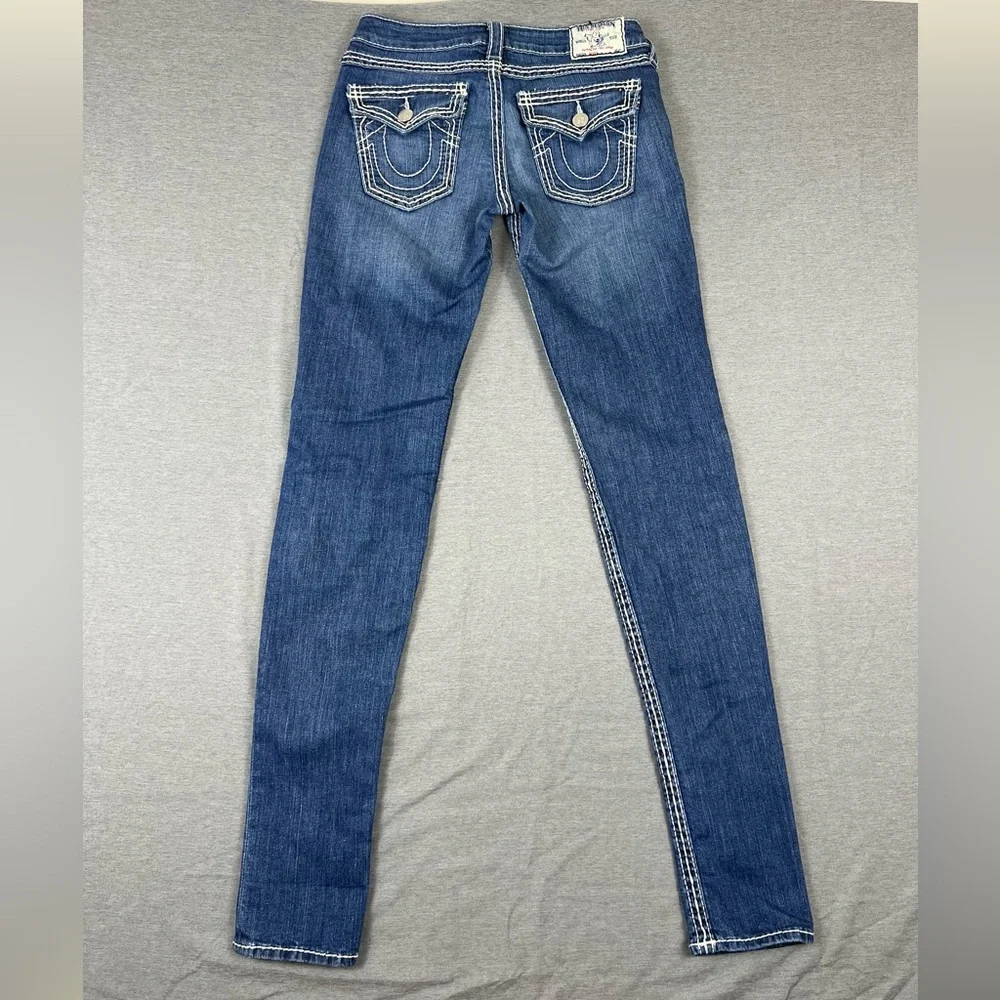 True Religion Women's Skinny Jeans in Deep Blue - Picture 3 of 7